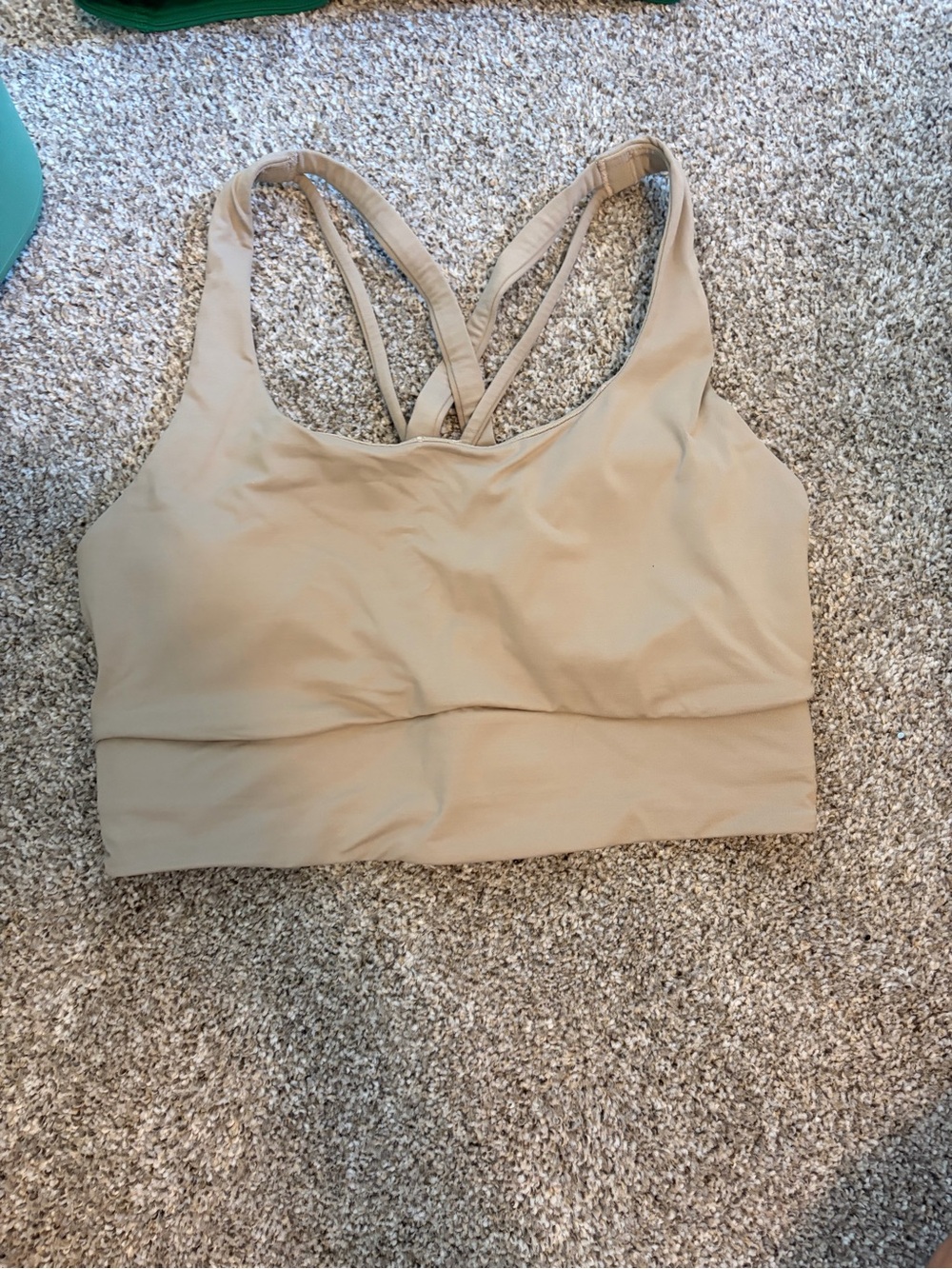 lululemon athletica Beige Cross-Back Seamless Sports Bra